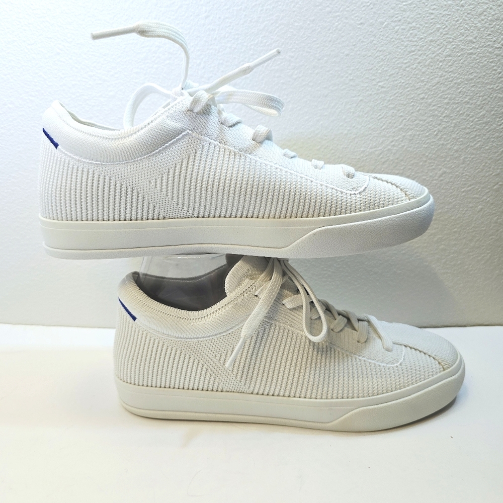 Rothy's The Lace Up Sneaker White Knit size 8